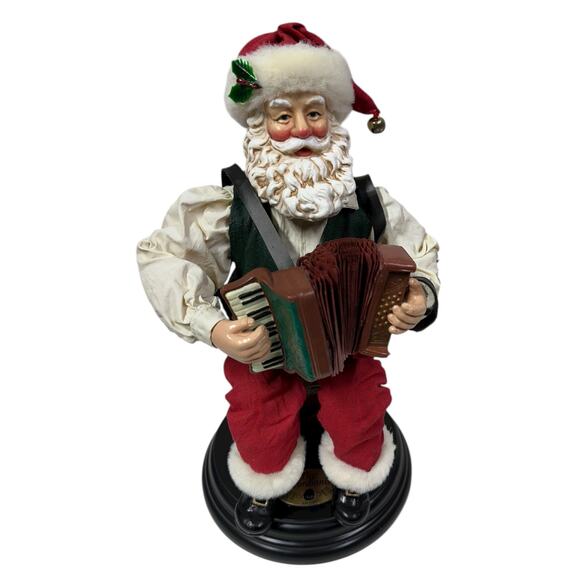 Possible Dreams Clothtique Santa, Musical and Animated Accordion Playing Santa - Picture 1 of 7